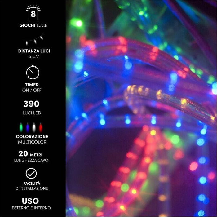 HIGH TECH TUBO MICROLED A BATTERIA DA 20 MT CON LUCI MULTICOLOR