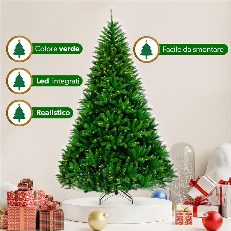 MA MAISON ALBERO LONDON DA 210 CM CON 600 LUCI LED COLORE VERDE