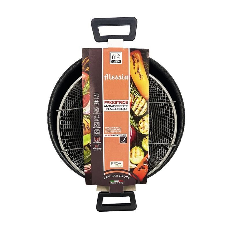 MA MAISON FRIGGITRICE LINEA ALESSIA 24 CM ANTIADERENTE E ANTIGRAFFIO IN ALLUMINIO