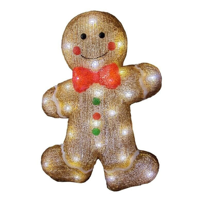 MA MAISON PAN DI ZENZERO LUMINOSO 40 LED 28X8X37 CM A CORRENTE PERSONAGGIO SIMPATICO