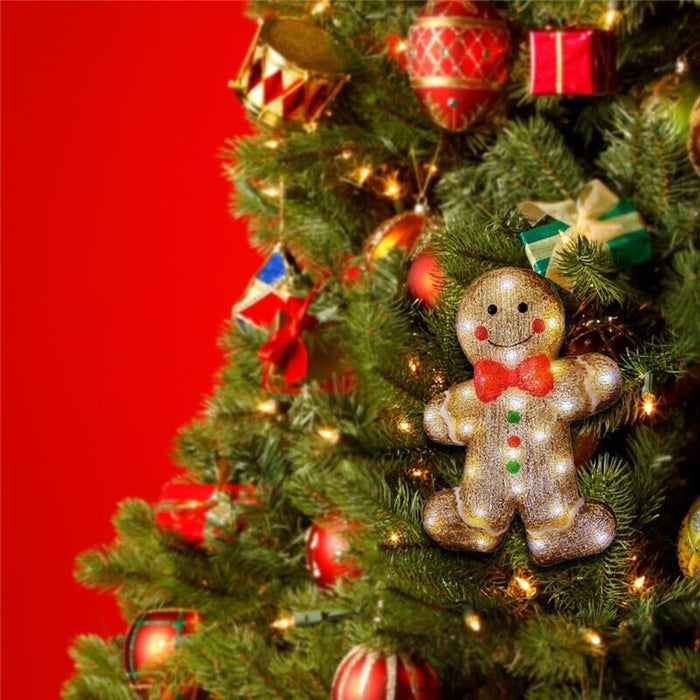 MA MAISON PAN DI ZENZERO LUMINOSO 40 LED 28X8X37 CM A CORRENTE PERSONAGGIO SIMPATICO