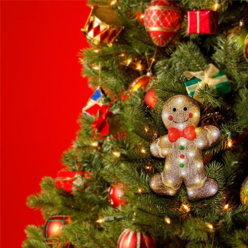 MA MAISON PAN DI ZENZERO LUMINOSO 40 LED 28X8X37 CM A CORRENTE PERSONAGGIO SIMPATICO