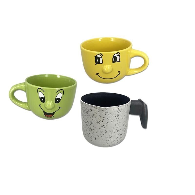 MA MAISON SET 2 TAZZE DA 470 CC + BOLLI LATTE 10 CM SPESSORE 1,50 MM ANTIADERENTE E ANTIGRAFFIO IN ALLUMINIO