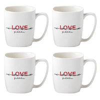 MAURY'S SET 4 TAZZE KISS CON DECORO ASSORTITO DA 390 CC