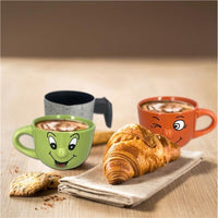 MA MAISON SET 2 TAZZE DA 470 CC + BOLLI LATTE 12 CM SPESSORE 1,50 MM ANTIADERENTE E ANTIGRAFFIO IN ALLUMINIO