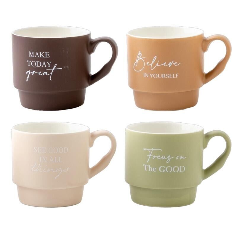 MAURY'S SET4 TAZZE PRIMER CON DECORO ASSORTITO DA 390 CC