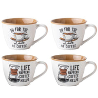 MAURY'S SET 4 TAZZE DEISGN CAFFE DA 550 CC IN DISEGNO ASSORTITO