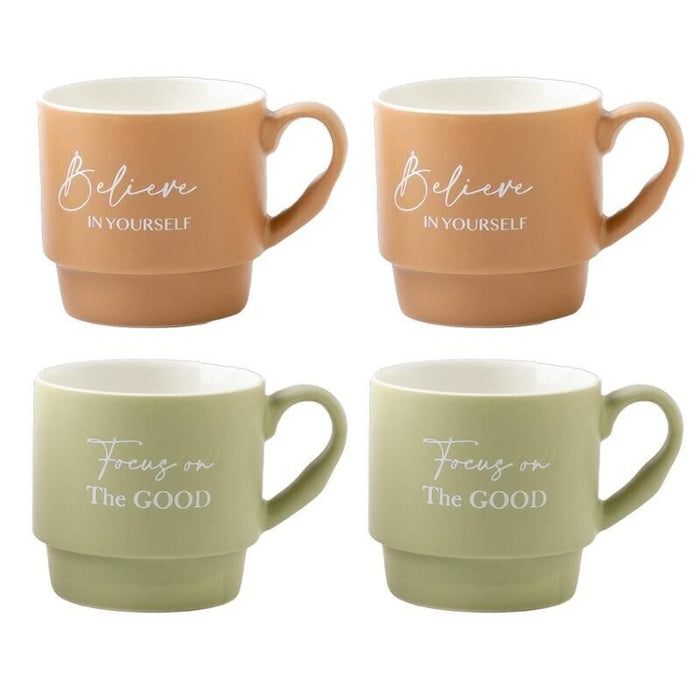 MAURY'S SET4 TAZZE PRIMER CON DECORO ASSORTITO DA 390 CC