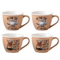 MAURY'S SET 4 TAZZE DEISGN CAFFE DA 550 CC IN DISEGNO ASSORTITO