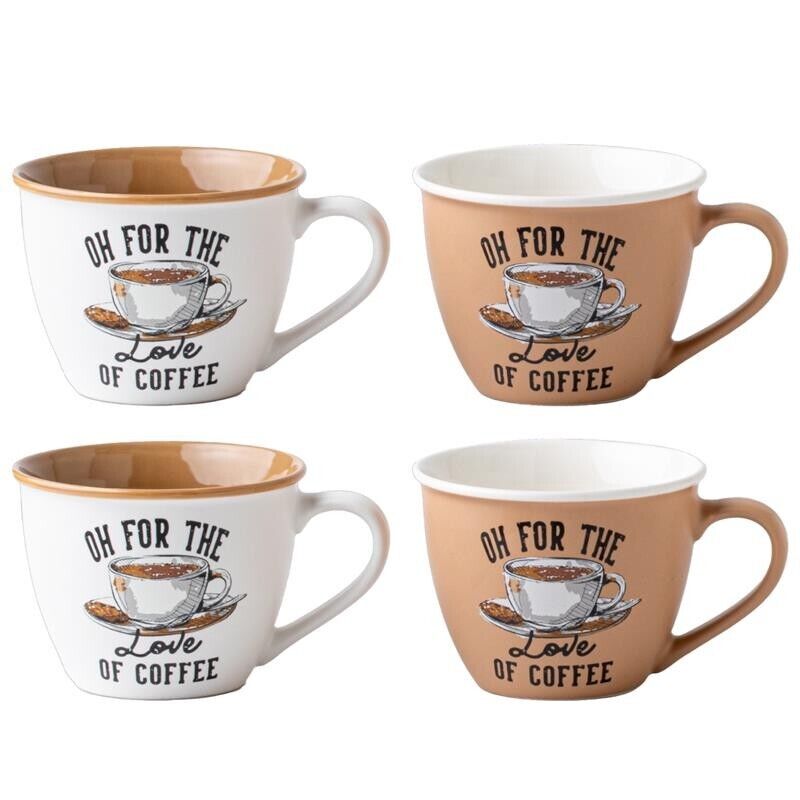 MAURY'S SET 4 TAZZE DEISGN CAFFE DA 550 CC IN DISEGNO ASSORTITO