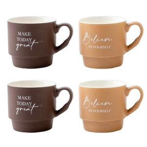 MAURY'S SET4 TAZZE PRIMER CON DECORO ASSORTITO DA 390 CC