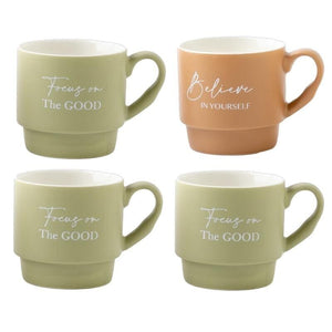 MAURY'S SET4 TAZZE PRIMER CON DECORO ASSORTITO DA 390 CC