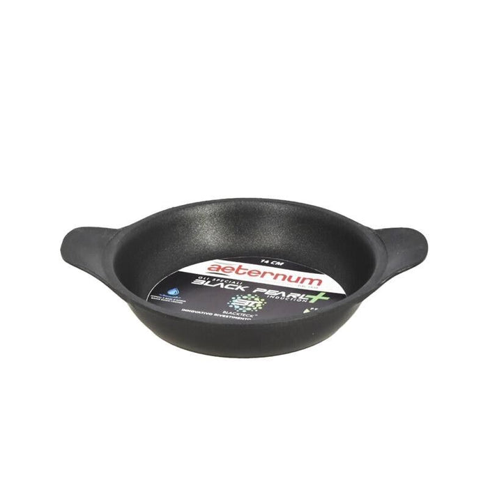 AETERNUM MINI TEGAME BLACK PLUS NERO DIAMETRO 14 CM CON MANICI ERGONOMICI E RIVESTIMENTO ANTIADERENTE E ANTIMACCHIA