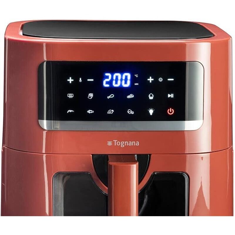 TOGNANA IRIDEA FRIGGITRICE AD ARIA 7 LITRI 1800W ROSSO