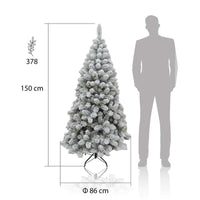 ALBERO DI NATALE ROCCARASO 150 CM CON NEVE INNEVATO ARTIFICIALE