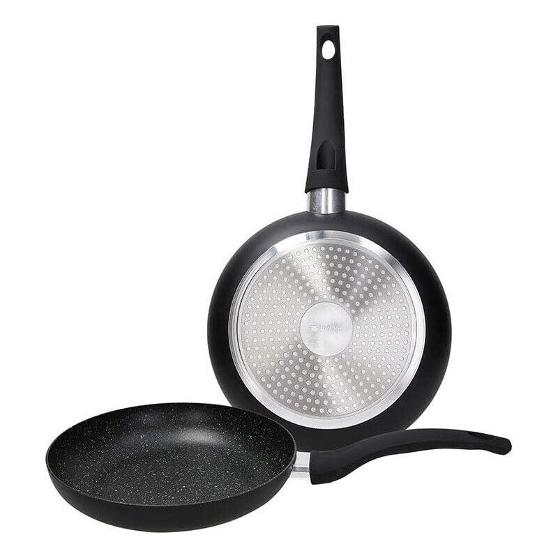 TOGNANA SET 2 PADELLE 22+26 CM ALLUMINIO STAMPATO ANTIGRAFFIO E ANTIADERENTE