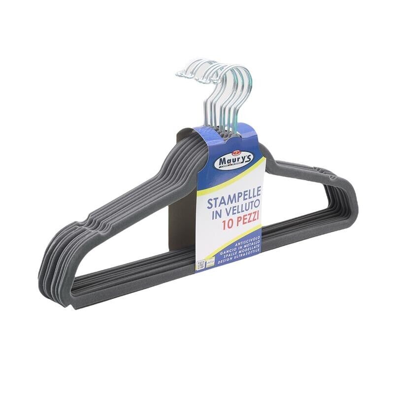 MAURY'S APPENDIABITI FISSO 78 X 43 X H 142 CM CON 10 GRUCCE IN VELLUTO