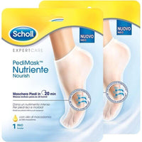 SCHOLL PEDIMASK MASCHERA PIEDI NUTRIENTE CON OLIO DI MACADAMIA 1 PAIO DI CALZINI IDRATANTI