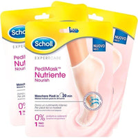 SCHOLL PEDIMASK MASCHERA PIEDI NUTRIENTE CON OLIO DI MACADAMIA 0% PROFUMI E COLORANTI 3 CONFEZIONI DA 1 PAIO DI CALZINI