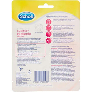 SCHOLL PEDIMASK MASCHERA PIEDI NUTRIENTE CON OLIO DI MACADAMIA 0% PROFUMI E COLORANTI 3 CONFEZIONI DA 1 PAIO DI CALZINI