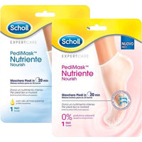 SCHOLL KIT 2 MASCHERE PIEDI CALZINI IDRATANTI 1 PEDICURE PEDIMASK 0% + 1 OLIO DI MACADAMIA