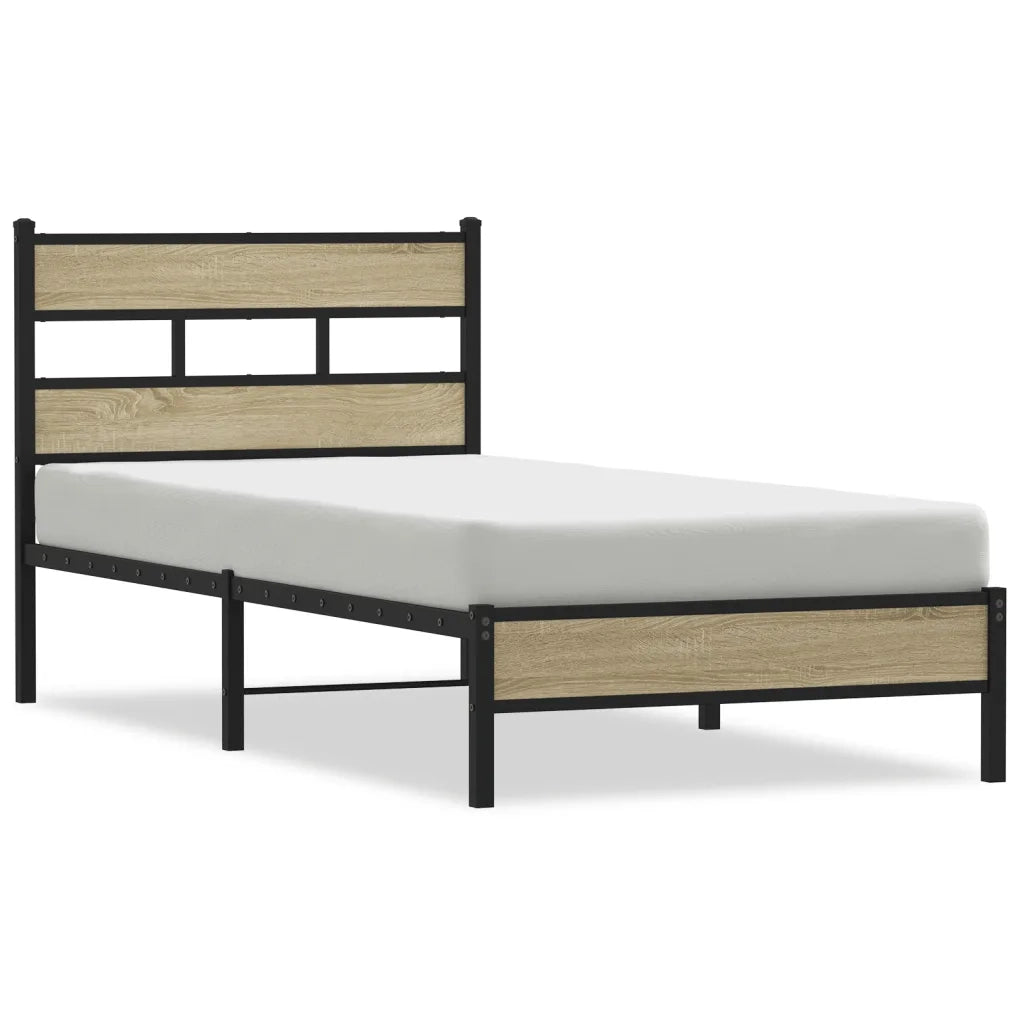 Giroletto senza Materasso-Struttura Letto Rovere Sonoma 90x200 cm in Truciolato 688796