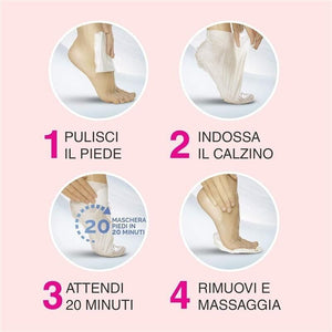 SCHOLL KIT 2 MASCHERE PIEDI CALZINI IDRATANTI 1 PEDICURE PEDIMASK 0% + 1 OLIO DI MACADAMIA