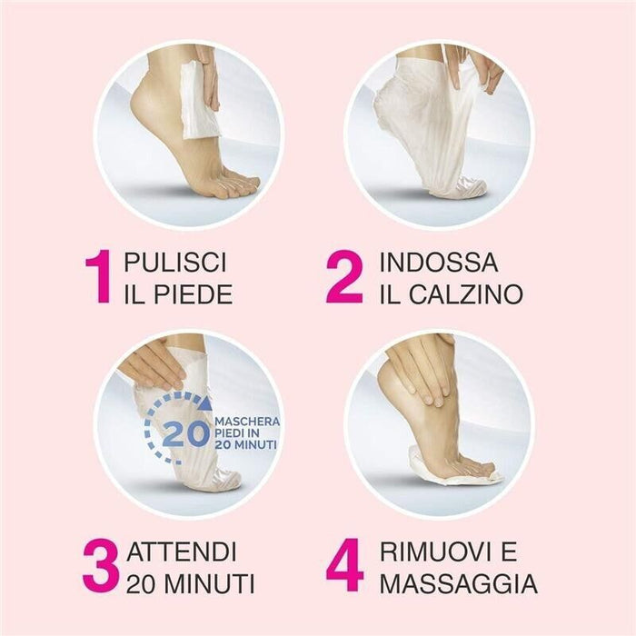 SCHOLL KIT 2 MASCHERE PIEDI CALZINI IDRATANTI 1 PEDICURE PEDIMASK 0% + 1 OLIO DI MACADAMIA