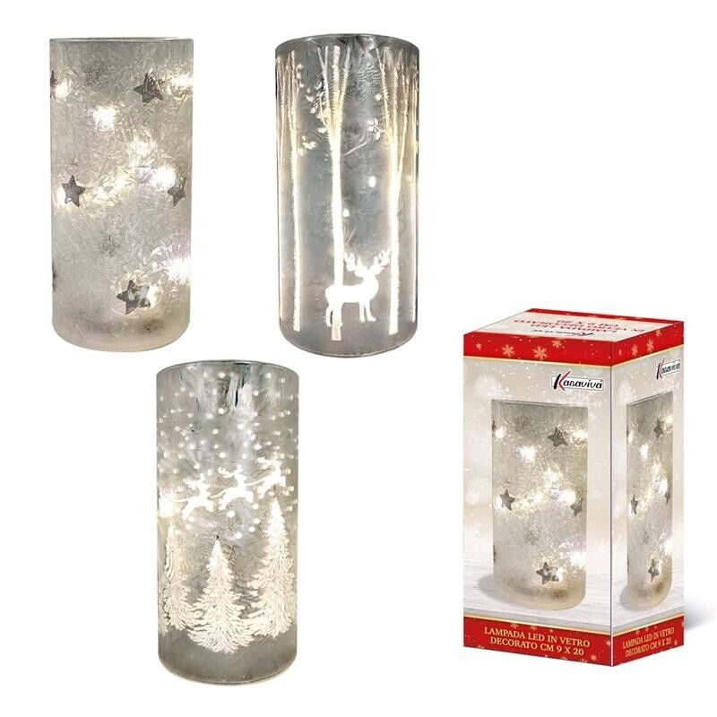 MA MAISON LAMPADA LED IN VETRO DECORATO CON FANTASIE DIVERSE E ASSORTITE MISURA 9X20H CM