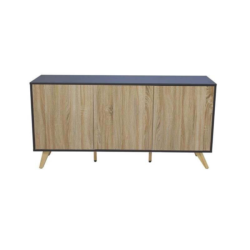 MOBILE ELTON GRIGIO E NATURALE CON 3 ANTE 150 X 39,5 X H75 CM