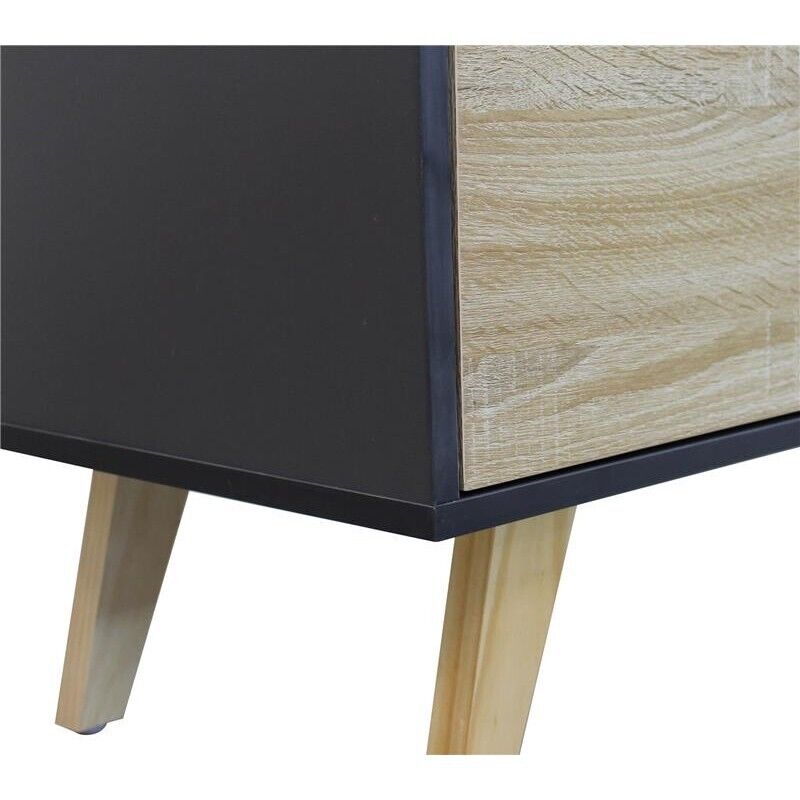 MOBILE ELTON GRIGIO E NATURALE CON 3 ANTE 150 X 39,5 X H75 CM