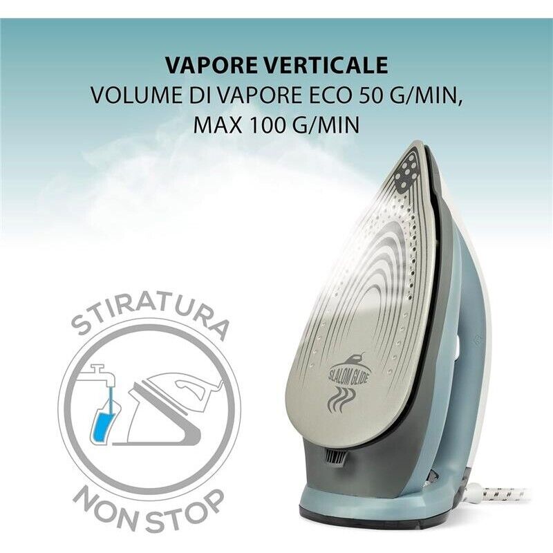 GIRMI SISTEMA STIRANTE CONTINUO 2200 WATT 3 BAR FILTRO ANTI-CALCARE FUNZIONE SELF-CLEAN 1500 CC AZZURRO SS04