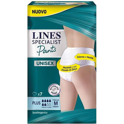 LINES SPECIALIST PANTS MUTANDE ASSORBENTI UNISEX TAGLIA M 7 PZ