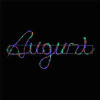 MA MAISON AUGURI SCRITTA NATALIZIA A TUBO COLOR 1,5 MT  CON LED MULTICOLOR DA ESTERNO