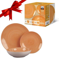 MA MAISON SERVIZIO DI PIATTI SUNFLOWER DA 12 PEZZI IN COLORE ARANCIONE