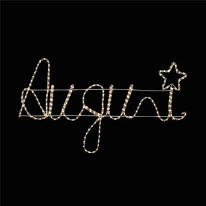 MA MAISON AUGURI SCRITTA NATALIZIA A TUBO BIANCO 110X40 CM CON LED CALDO DA ESTERNO