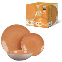 MA MAISON SERVIZIO DI PIATTI SUNFLOWER DA 12 PEZZI IN COLORE ARANCIONE