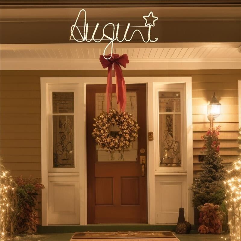 MA MAISON AUGURI SCRITTA NATALIZIA A TUBO BIANCO 110X40 CM CON LED CALDO DA ESTERNO