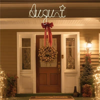 MA MAISON AUGURI SCRITTA NATALIZIA A TUBO BIANCO 110X40 CM CON LED CALDO DA ESTERNO