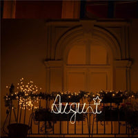 MA MAISON AUGURI SCRITTA NATALIZIA A TUBO BIANCO 110X40 CM CON LED CALDO DA ESTERNO