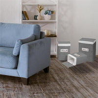 SET 3 CESTE PORTABIANCHERIA 54/49/44 IN TESSUTO GRIGIO DESIGN HOME