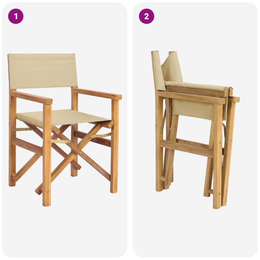 Sedia da Giardino | Sedia da pranzo Marrone e Beige 56 x 54 x 87 cm