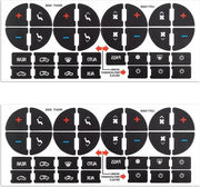 Sticker per interruttore di climatizzazione per auto - set di 2 - per veicoli e camion - 31 tasti
