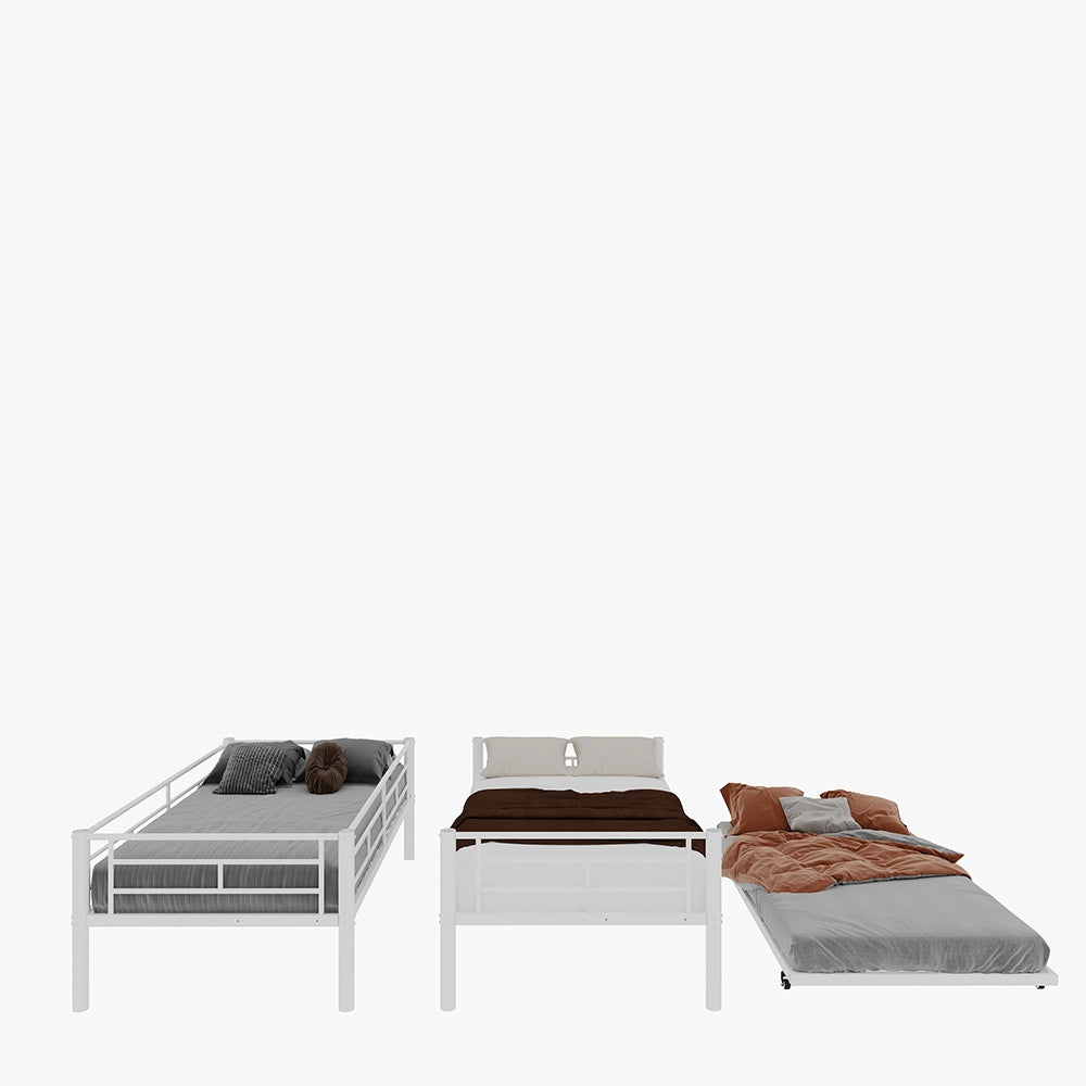 Letto metallico Twin Over Twin - Xylo - senza rete necessaria, sicuro