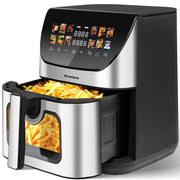 Friggitrice ad aria XXL da 8,5 litri con obl¨° e display a colori, 12 programmi, touchscreen a LED a colori, facile da pulire.