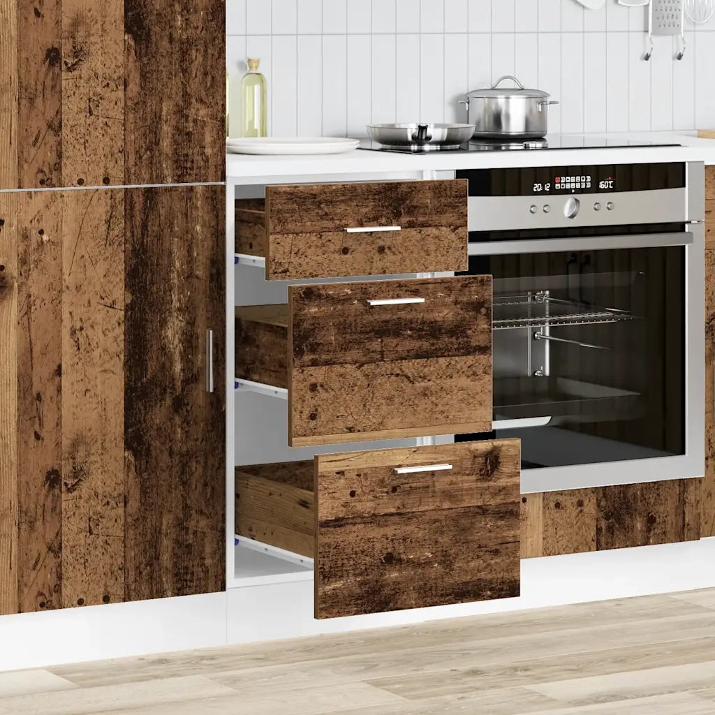 Pensile da cucina | Armadio Inferiore ¡°Lyon¡± Legno Antico 40x46x81,5 cm