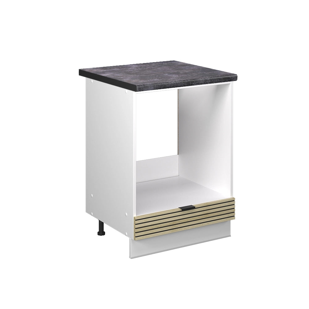 Mobile per forno da incasso Fame-Line Pannello in quercia/Bianco 60 cm, PL Antracite Vicco