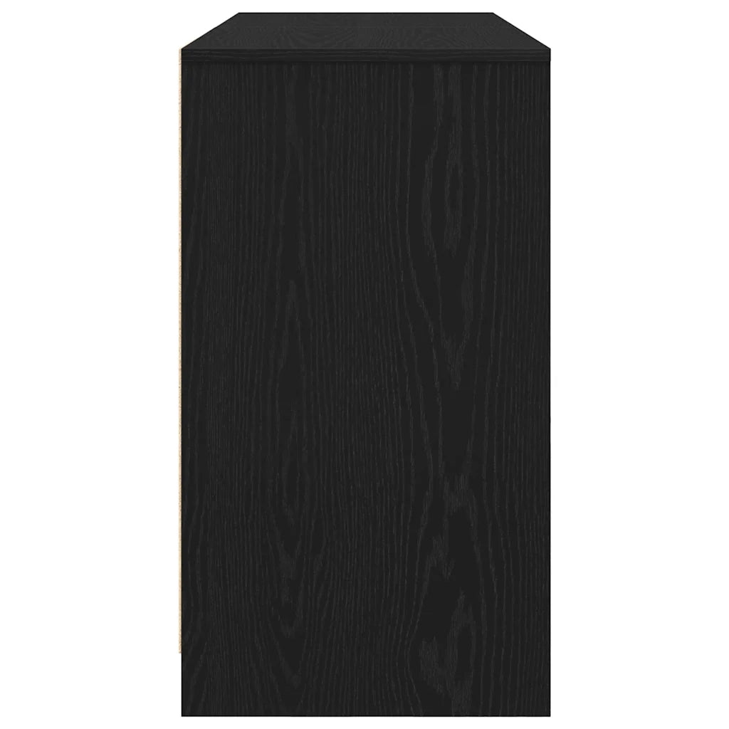 Scrivania Rovere Nera 120x42x76 cm in Legno Multistrato 861815