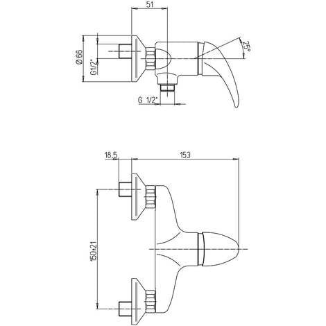 Miscelatore doccia esterno