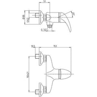 Miscelatore doccia esterno